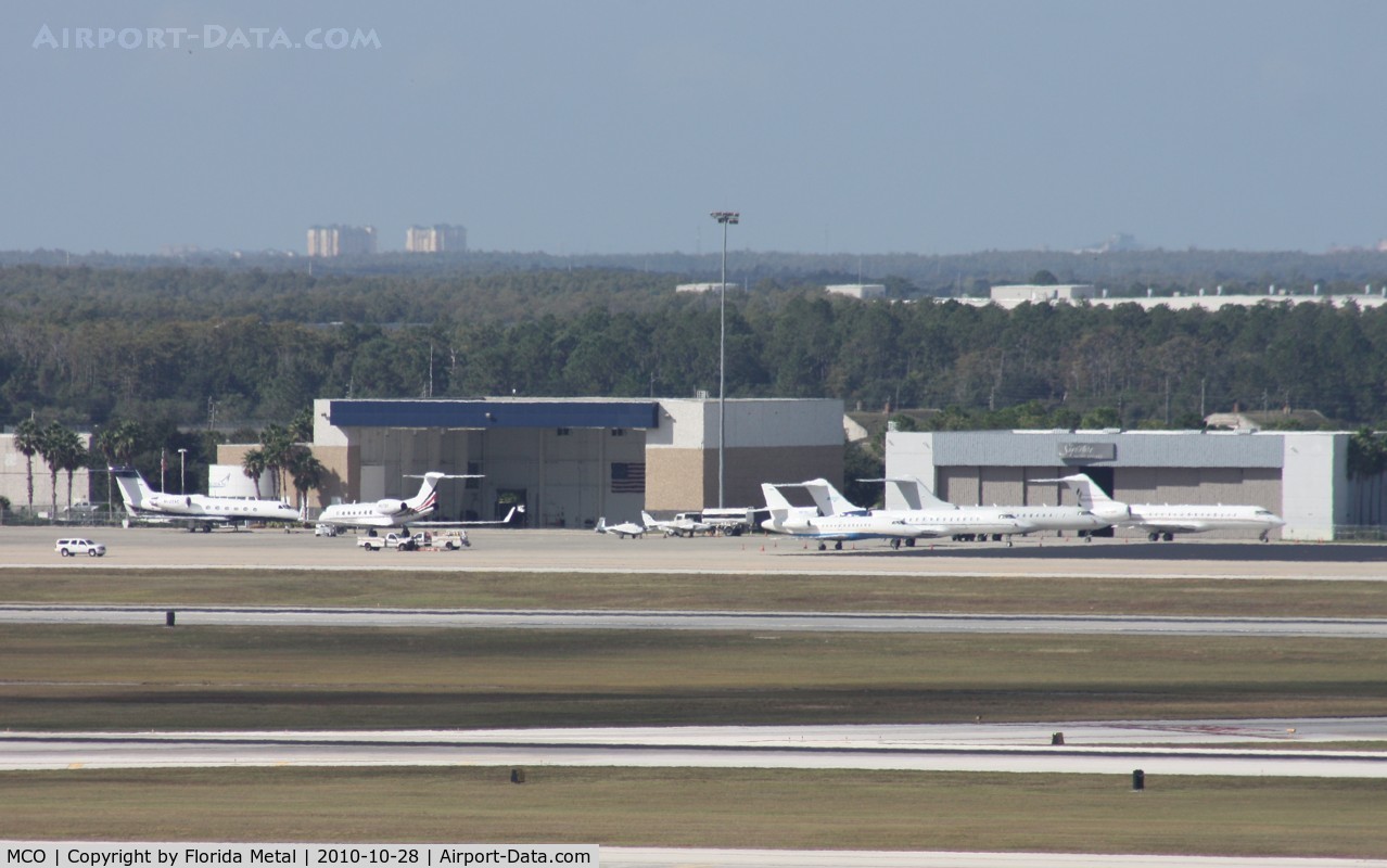 Orlando International Airport (MCO) - Biz jets on west ramp
