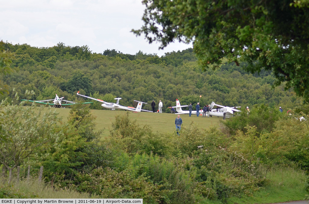 Challock Airport, Challock, England United Kingdom (EGKE) - ACTIVITY IN THE NE CORNER OF THE AIRFIELD.