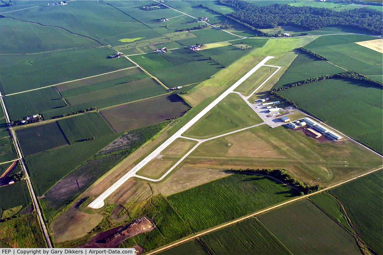 Albertus Airport (FEP) - Albertus Airport from the northeast looking southwest.