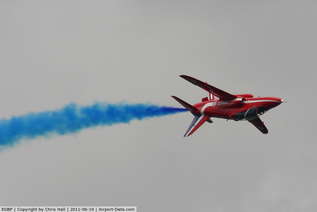 Kemble Airport, Kemble, England United Kingdom (EGBP) - Red Arrow's displaying at the Cotswold Airshow