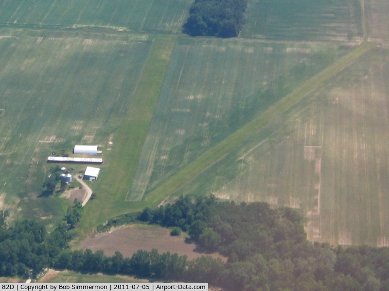 Weiker Airport (82D) - Looking south from 2500'