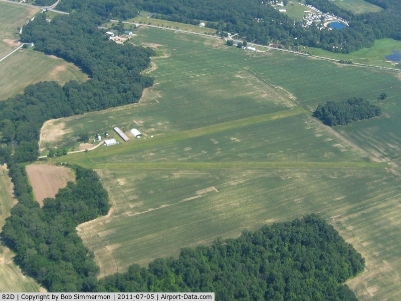 Weiker Airport (82D) - Looking east from 2500'