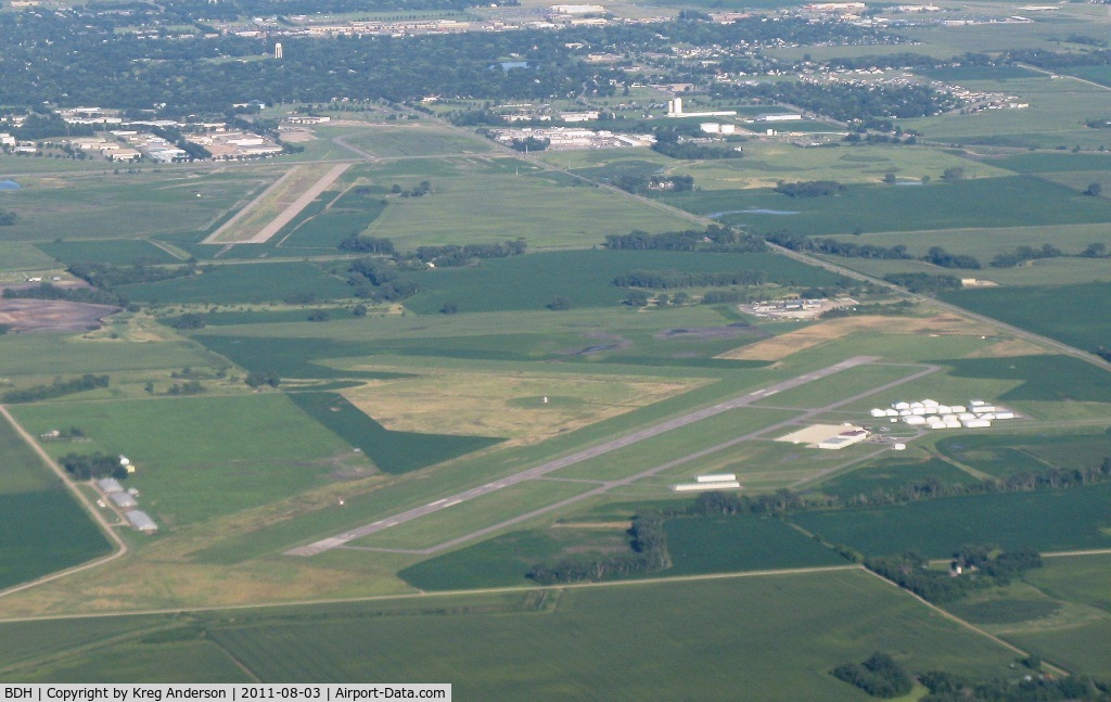 Willmar Muni-john L Rice Field Airport (BDH) - Willmar's John Rice Field/Willmar Municipal Airport from 4500'. In the distance you can see the old John Rice Field (ILL/KILL).