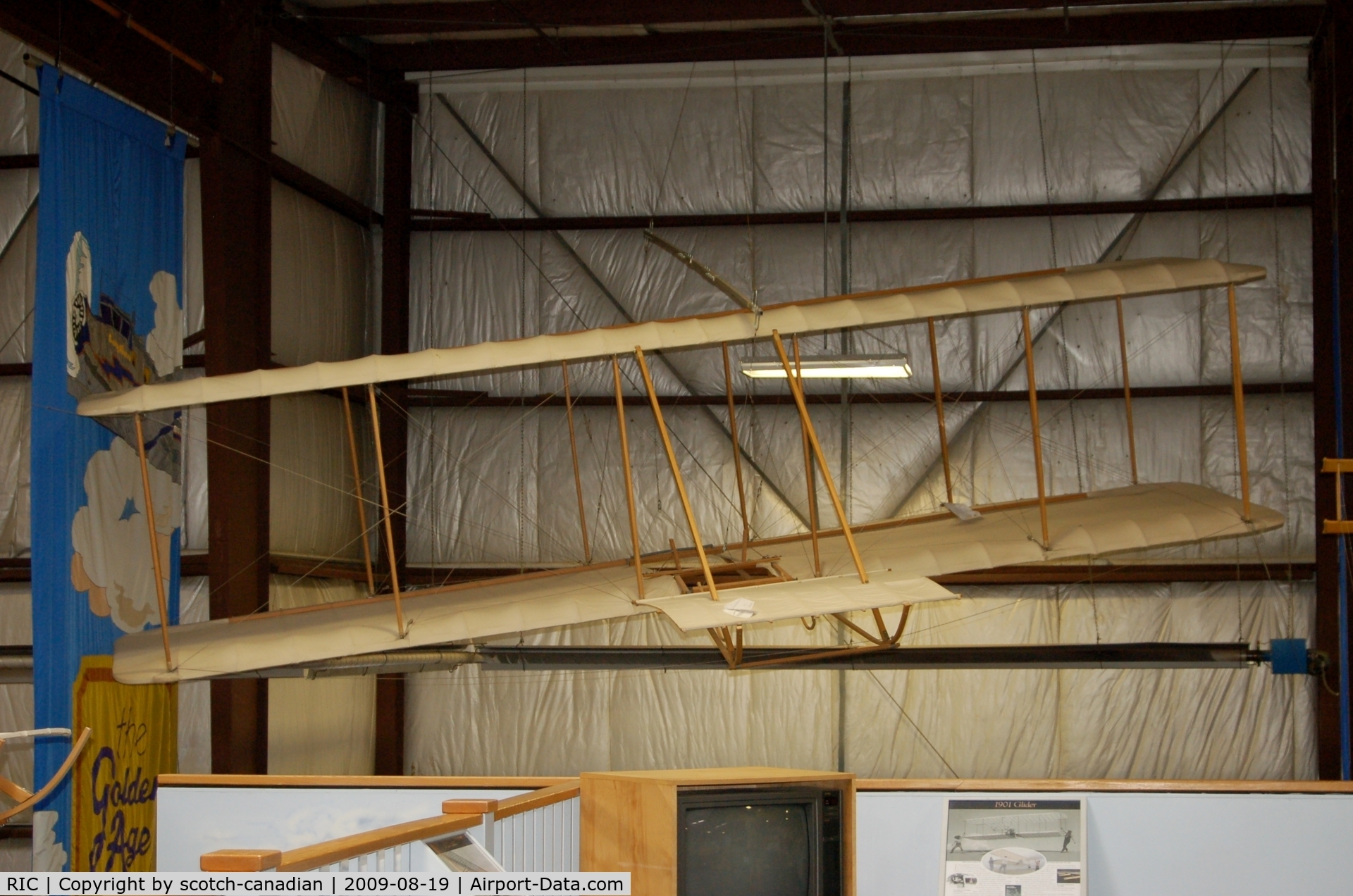 Richmond International Airport (RIC) - Wright Brothers 1901 Glider at the Virginia Aviation Museum, Richmond, VA