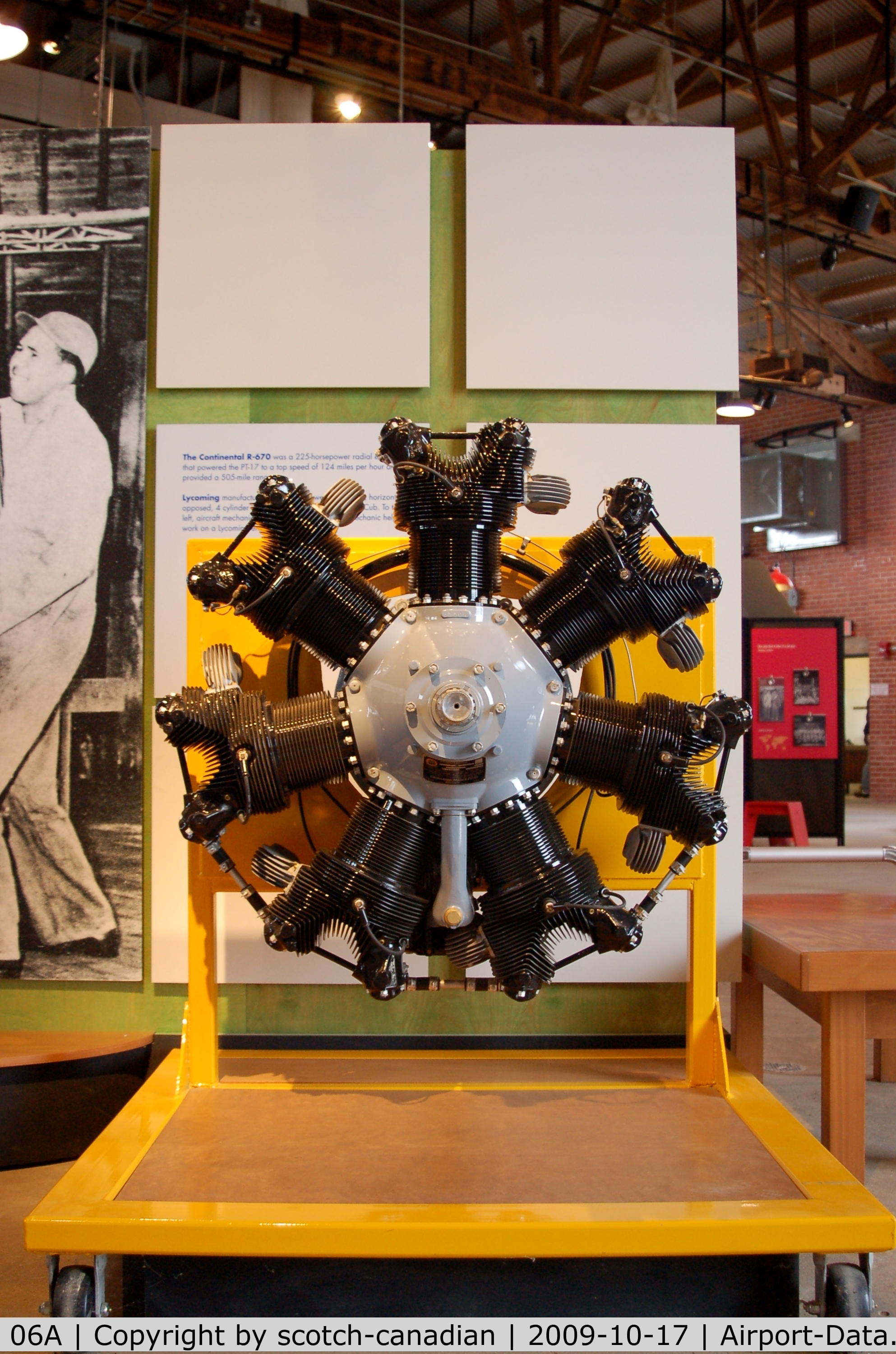 Moton Field Municipal Airport (06A) - Continental R-670 Radial Engine at the Tuskegee Airman National Historic Site, Moton Field Municipal Airport, Tuskegee, AL