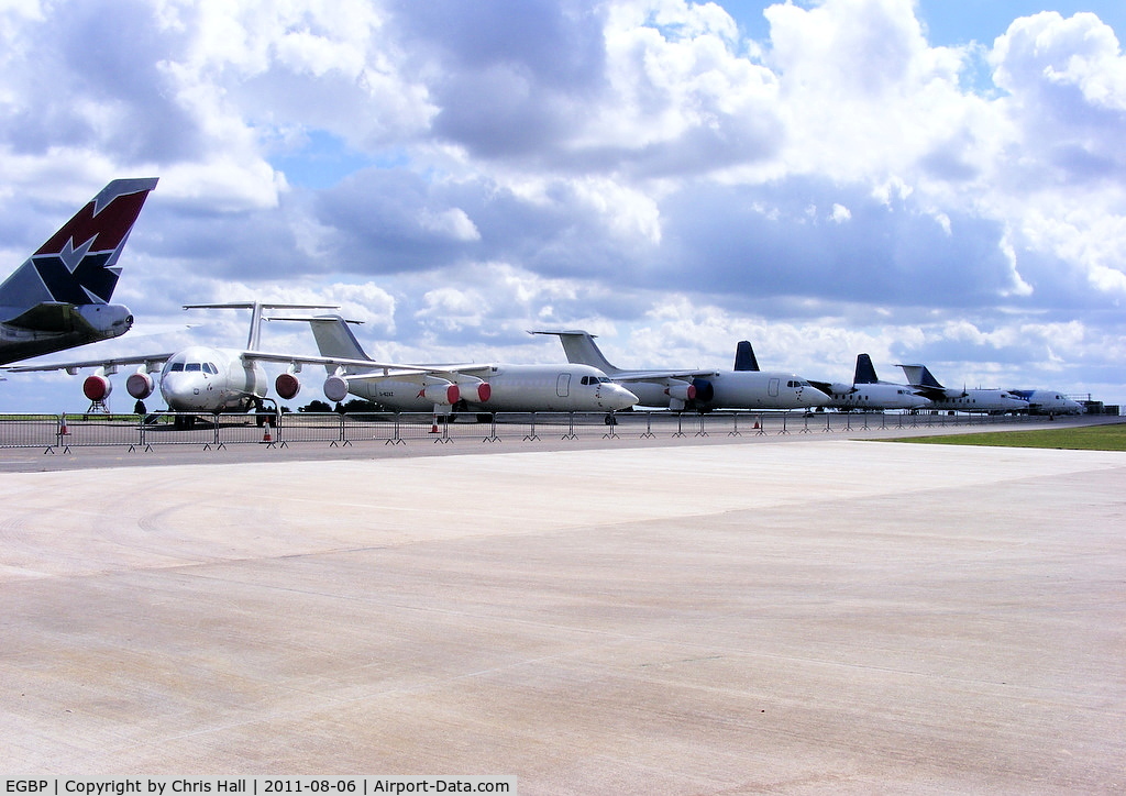 Kemble Airport, Kemble, England United Kingdom (EGBP) - BAe 146 and Fokker F27's in storage at Kemble