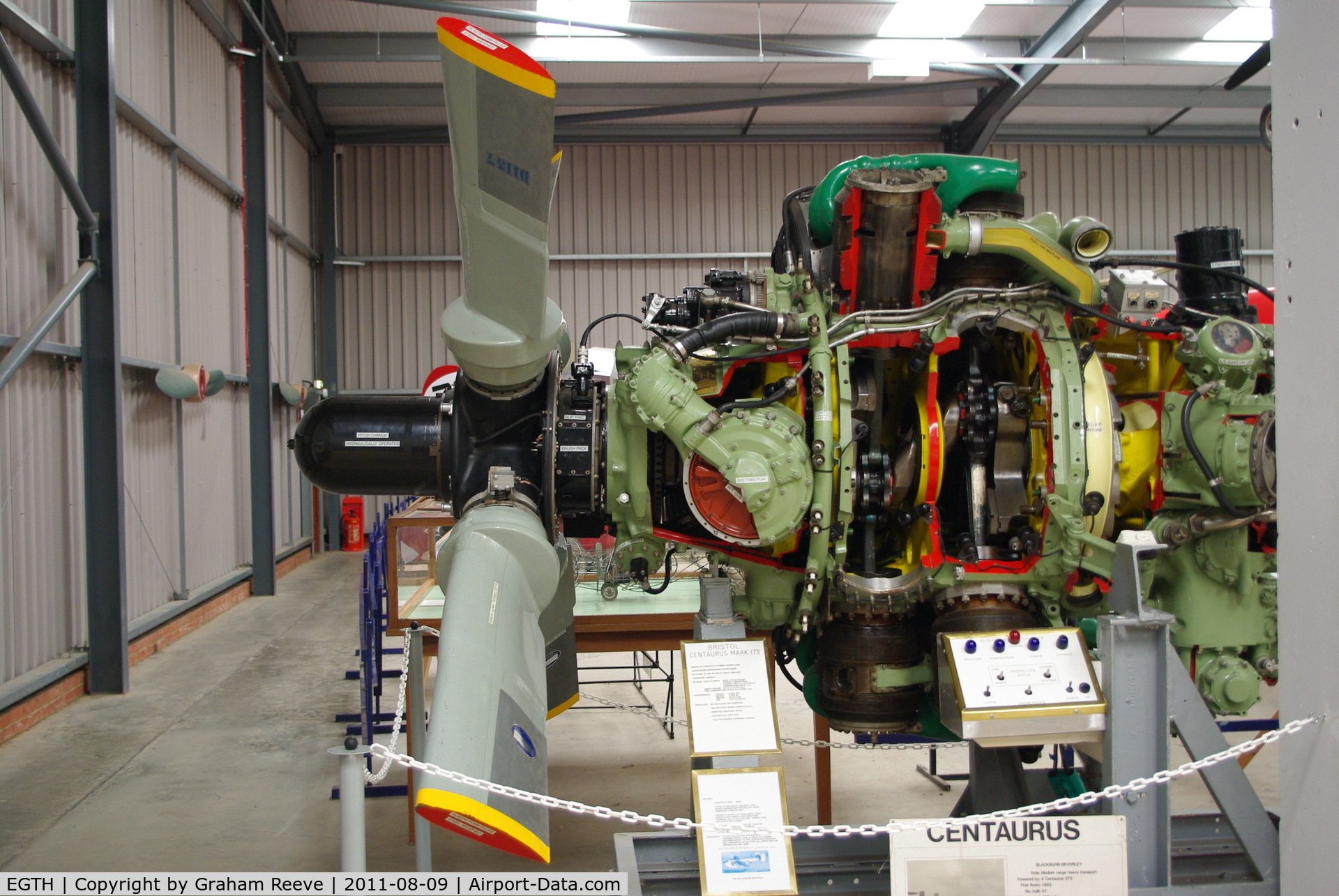 EGTH Airport - Centaurus engine at Shuttleworth.