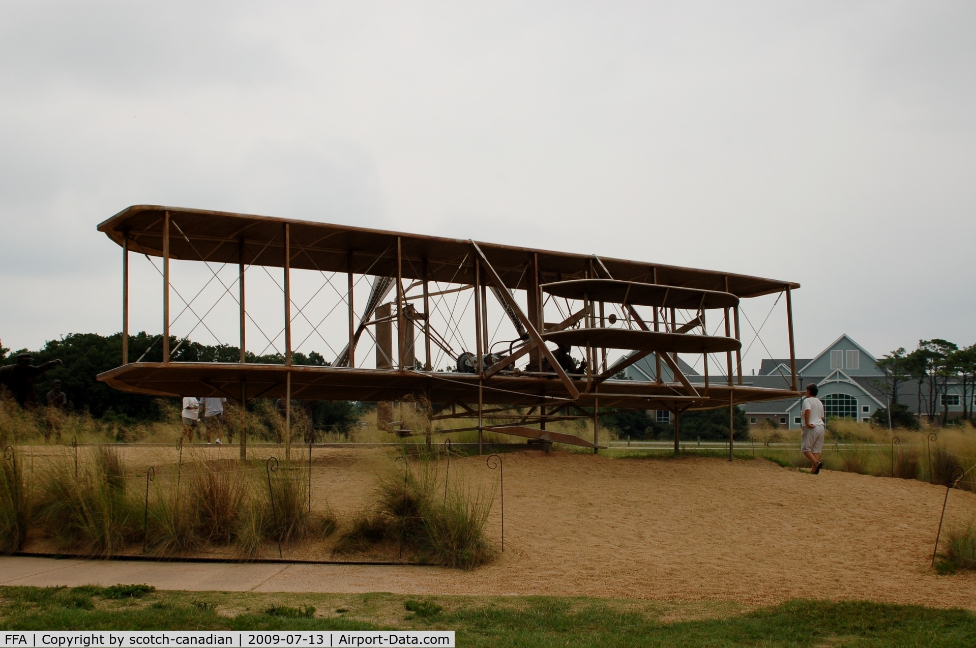 First Flight Airport (FFA) - 1903 Wright Flyer Sculpture at the Wright Brothers National Memorial, Kill Devil Hills, NC