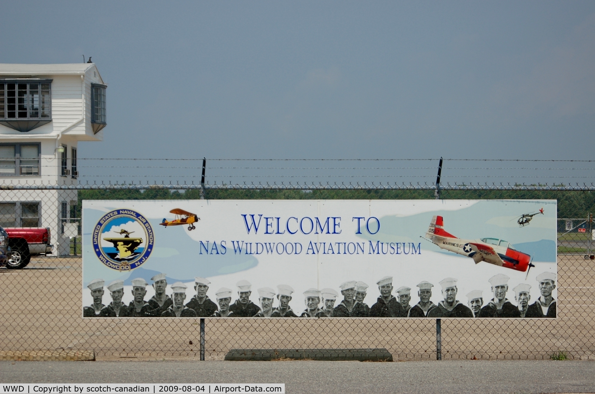 Cape May County Airport (WWD) - Welcome Sign at the Naval Air Station Wildwood Aviation Museum, Cape May County Airport, Wildwood, NJ