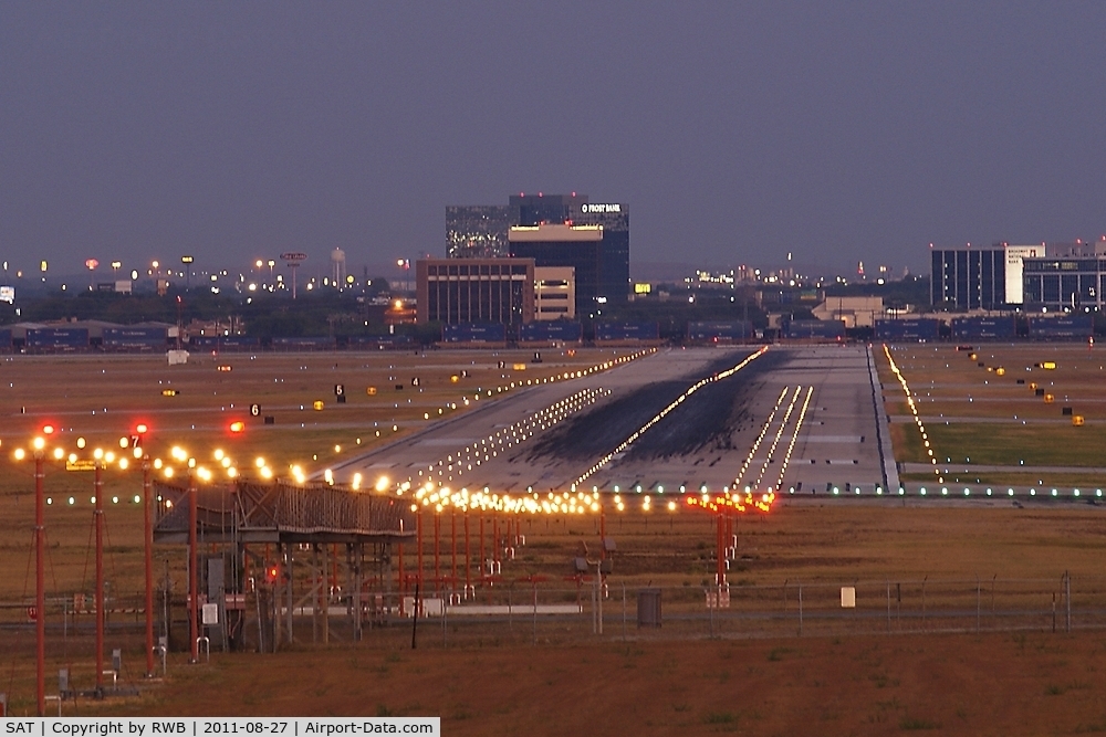 San Antonio International Airport (SAT) - 12R at twilight