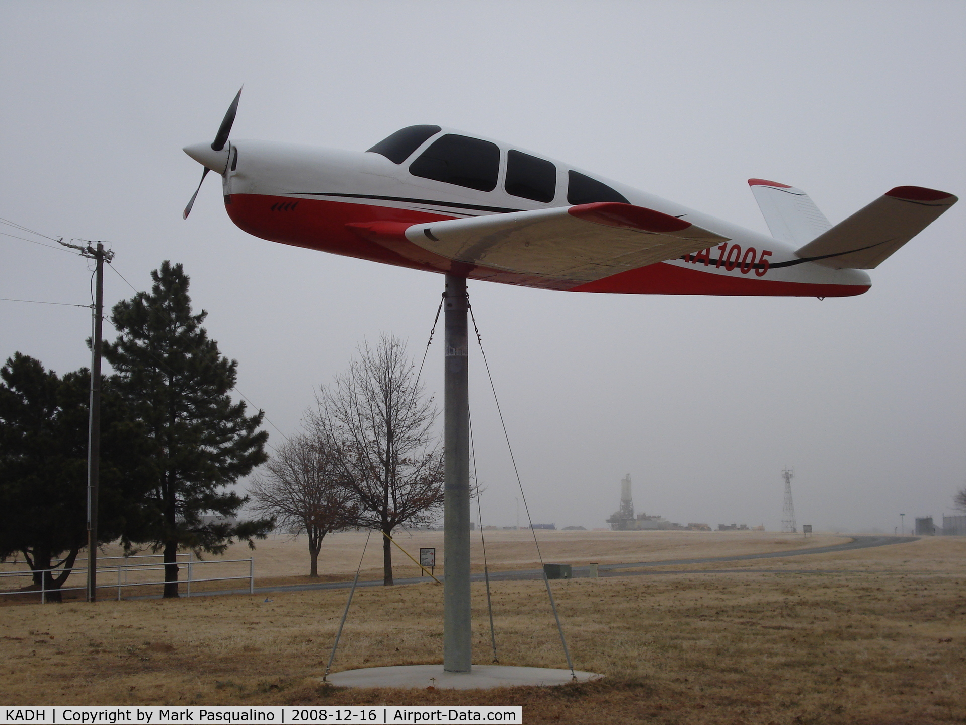 Ada Municipal Airport (ADH) - Beech Bonanza on display at Ada, Oklahoma.