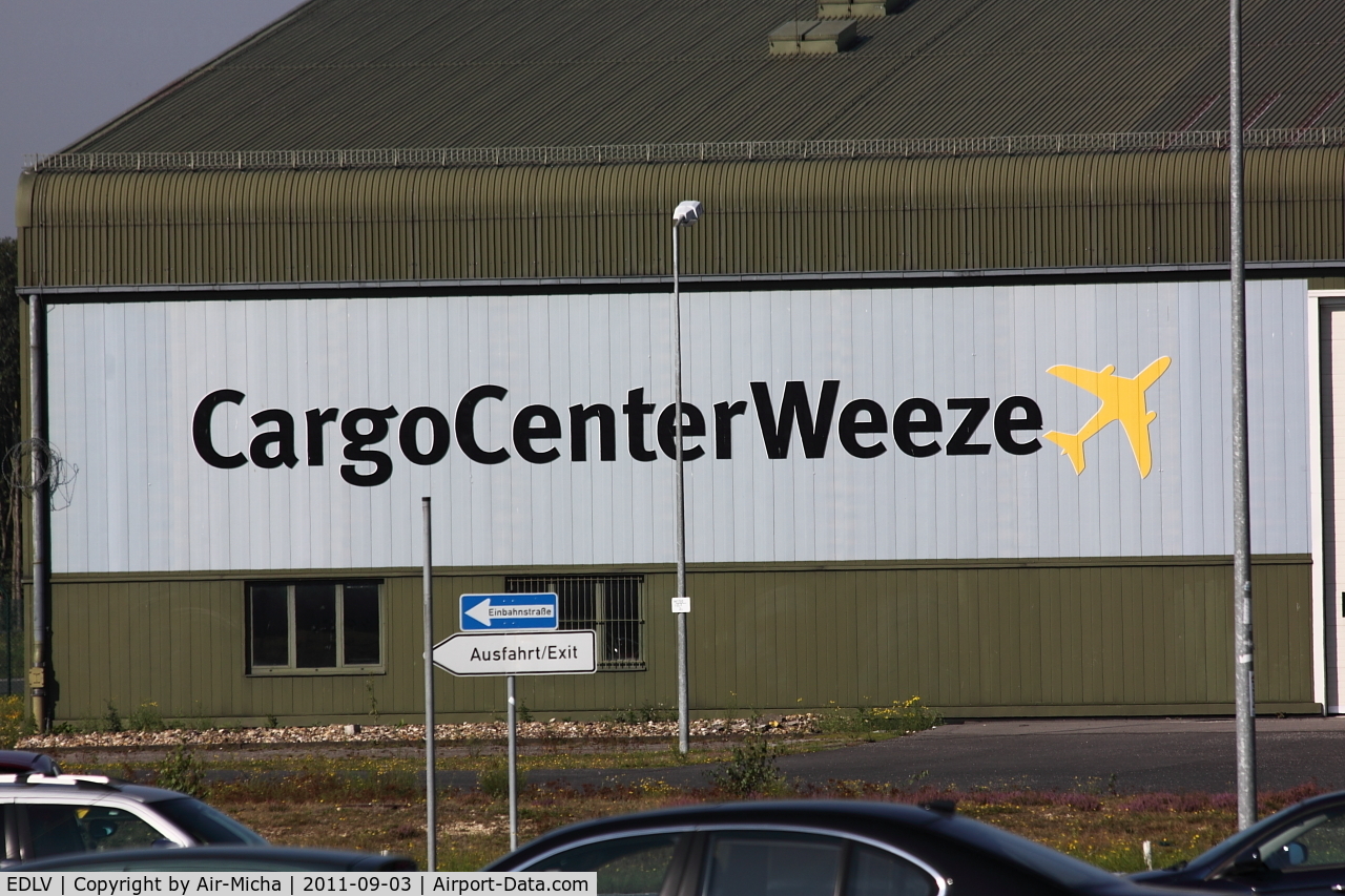Weeze Airport (formerly Niederrhein Airport), Weeze Germany (EDLV) - Logo of Weeze Cargo Airport, Germany, EDLV/ NRN