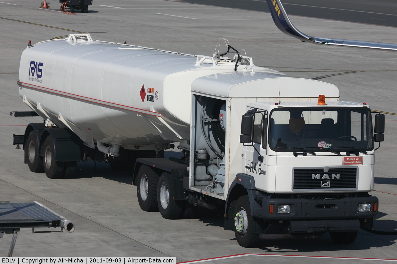Weeze Airport (formerly Niederrhein Airport), Weeze Germany (EDLV) - Tank Truck No. RA6, from Weeze Airport, Germany, EDLV/ NRN