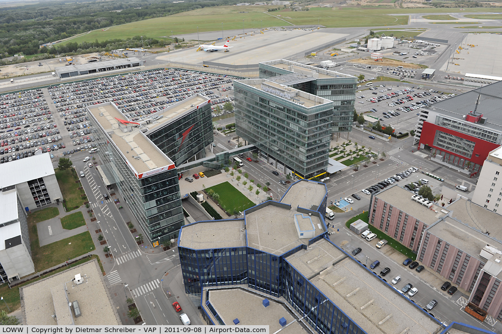 Vienna International Airport, Vienna Austria (LOWW) - Office park seen from the tower