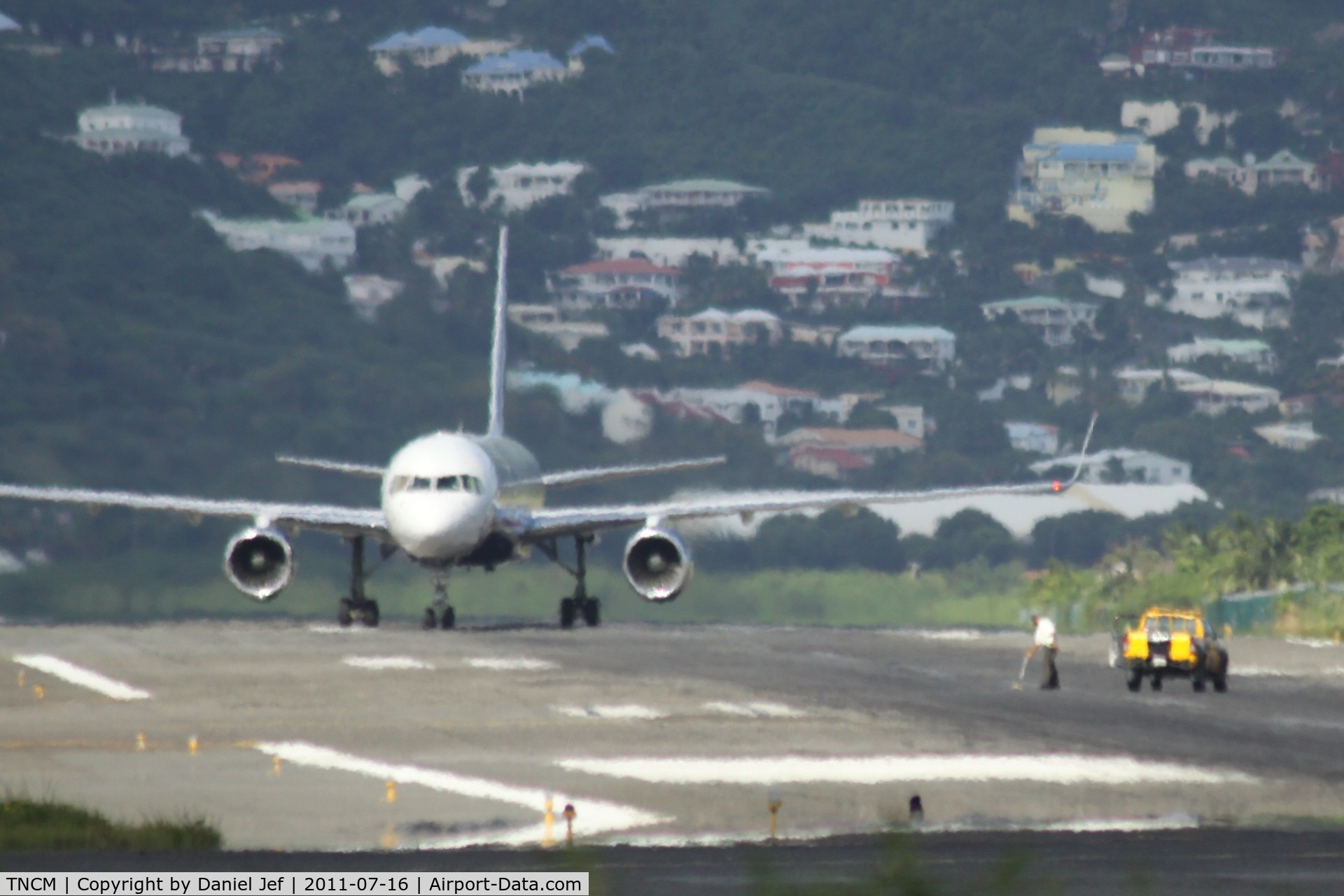 Princess Juliana International Airport, Philipsburg, Sint Maarten Netherlands Antilles (TNCM) - It's pick up dead animal time at TNCM runway 10