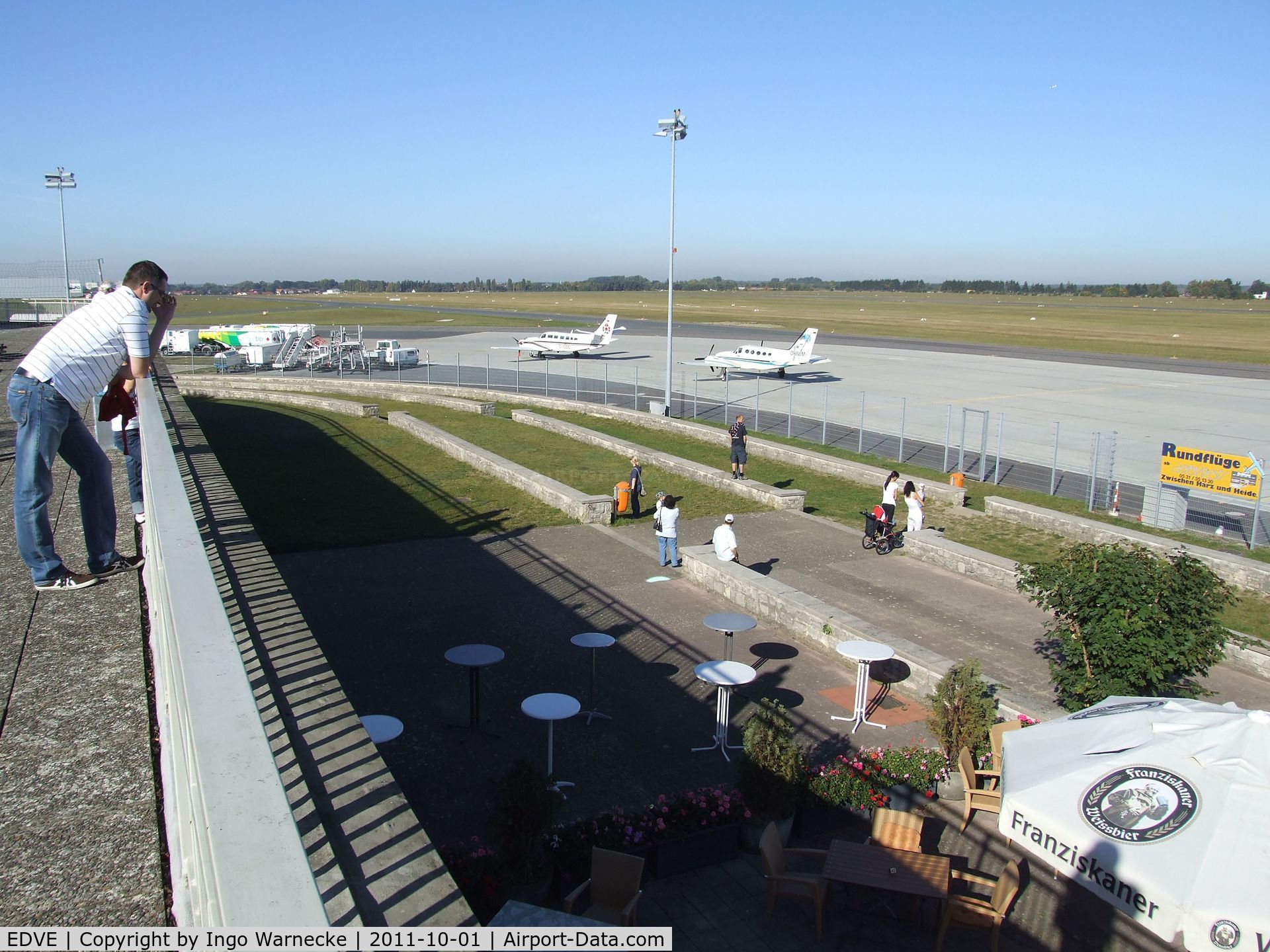 Braunschweig-Wolfsburg Regional Airport, Braunschweig, Lower Saxony Germany (EDVE) - the visitor's terrace at Braunschweig-Waggum airport