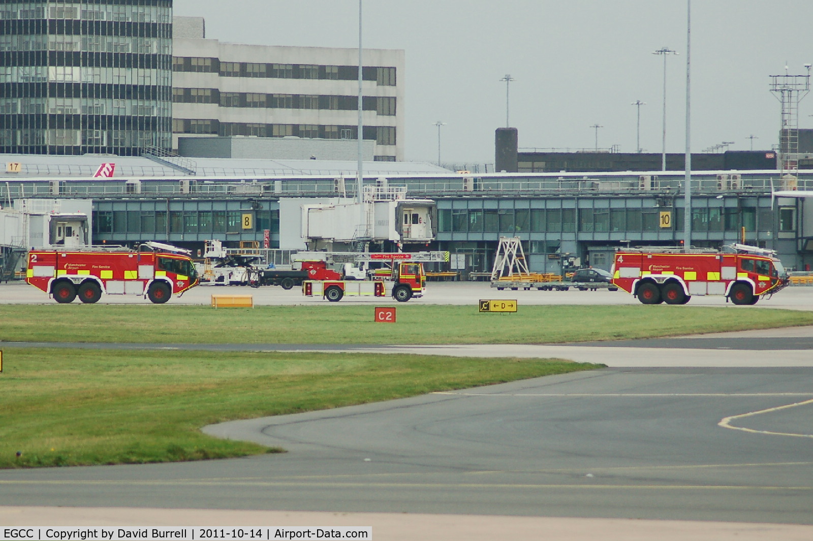 Manchester Airport, Manchester, England United Kingdom (EGCC) - Manchester Airport Fire Service Convoy.