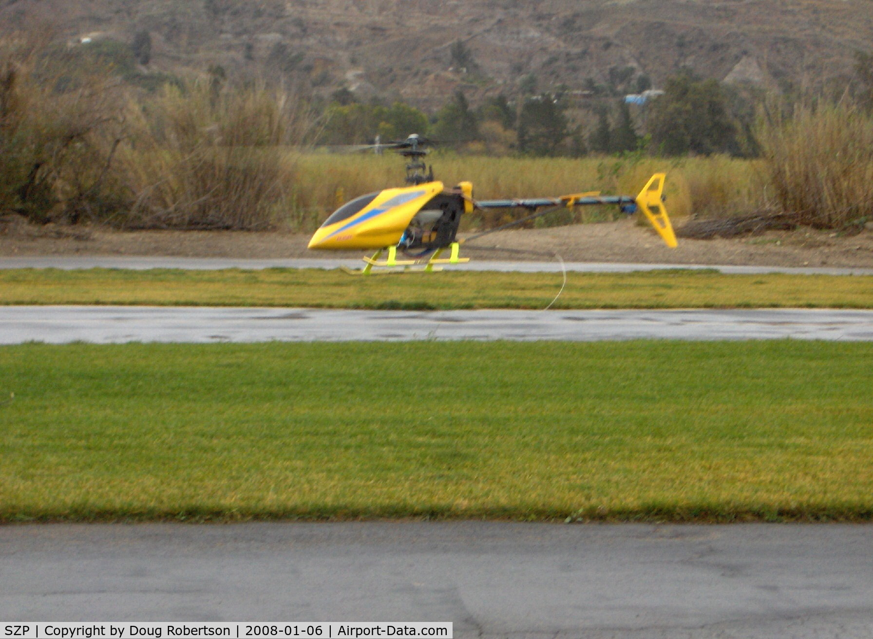 Santa Paula Airport (SZP) - Rick's RC drone T-REX helicopter