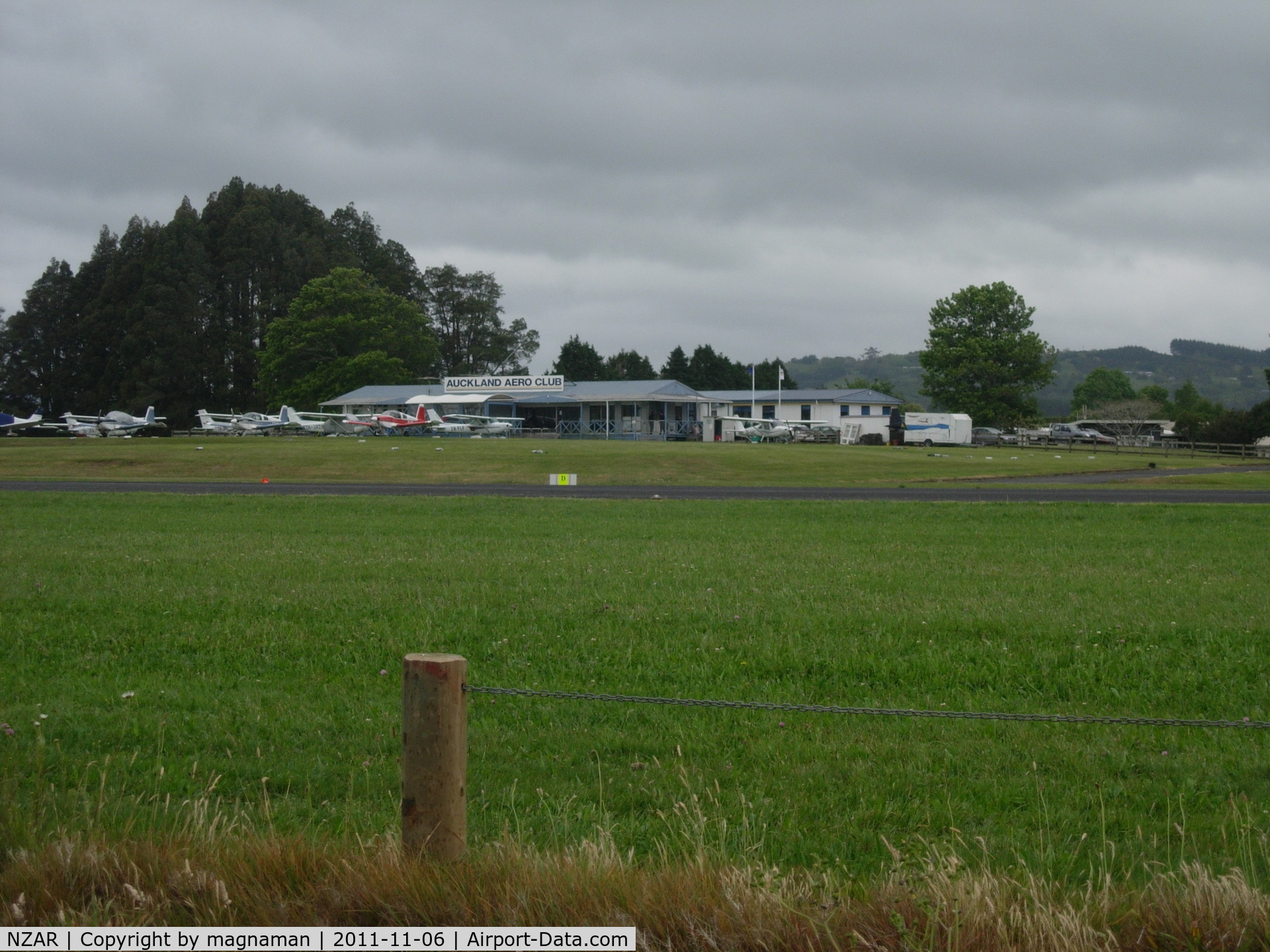 Ardmore Airport, Auckland New Zealand (NZAR) - Auckland Aero Club from other side of runway.
