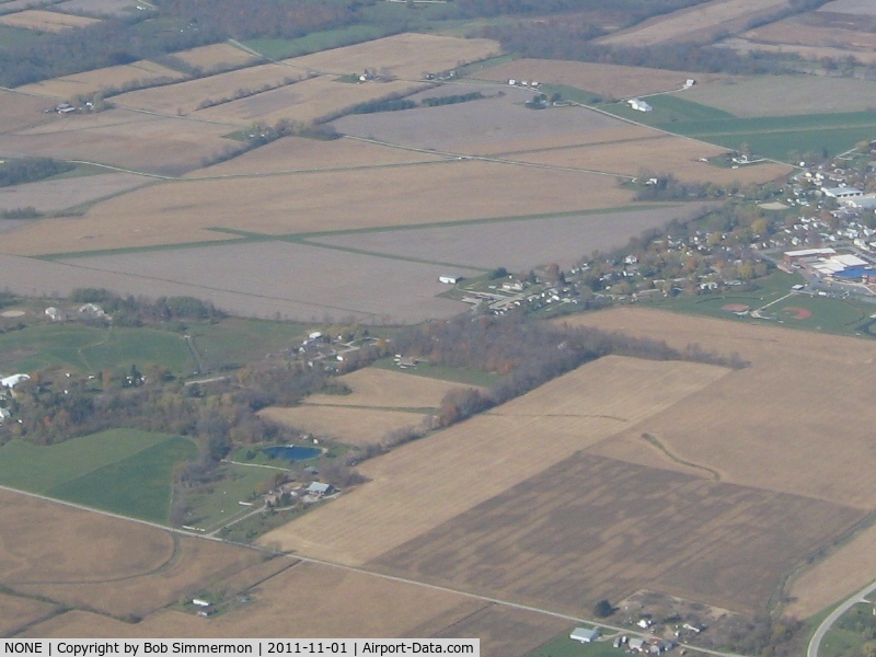 NONE Airport - Uncarted airfield on the west side of New Madison, Ohio.