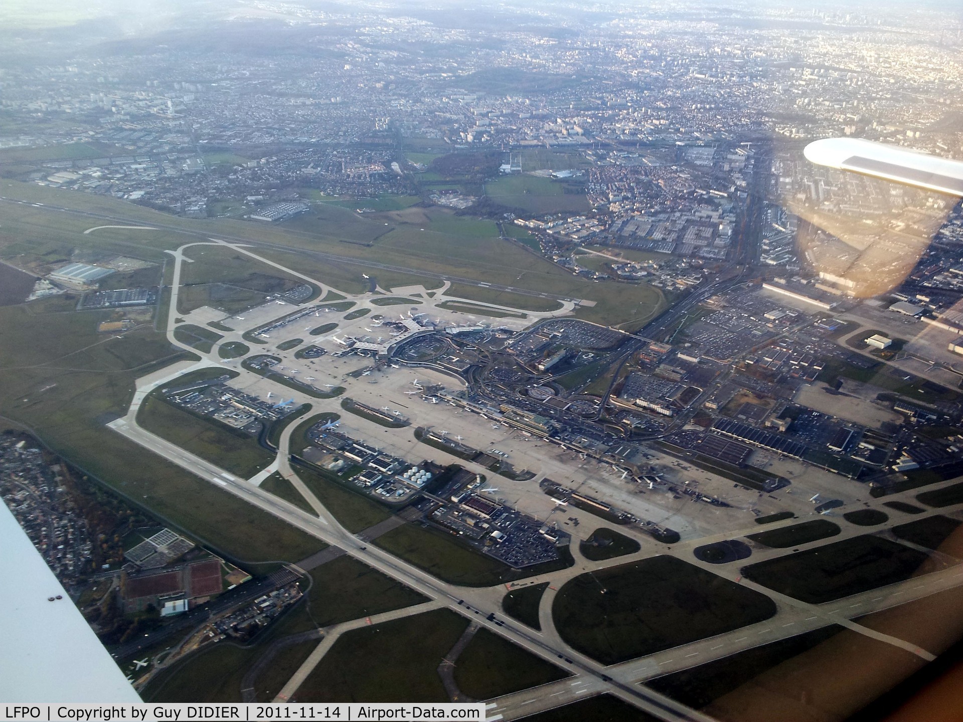 Paris Orly Airport, Orly (near Paris) France (LFPO) - Overhead Paris Orly international airport