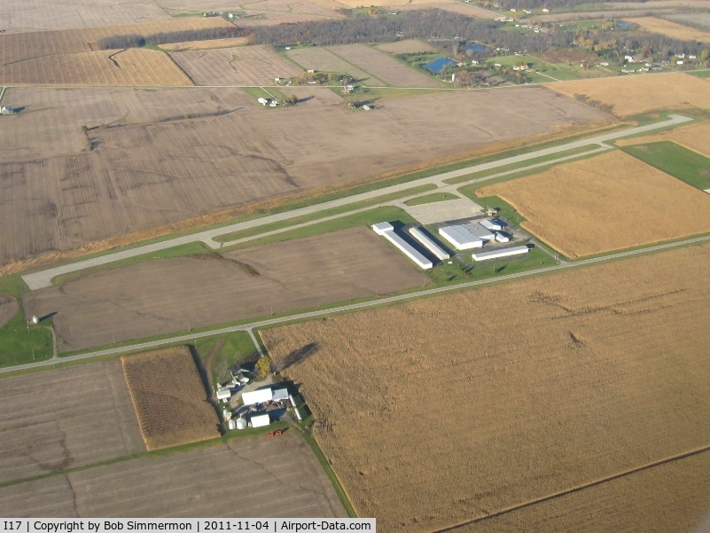 Piqua Airport- Hartzell Field Airport (I17) - Looking NE from 2500'