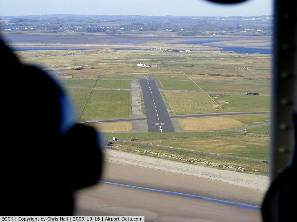 Caernarfon Airport, Caernarfon, Wales United Kingdom (EGCK) - on approach for R/W 02 at Caernarfon