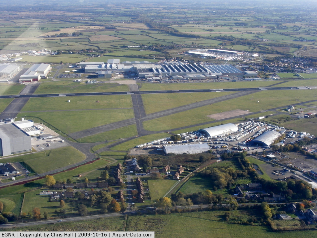 Hawarden Airport, Chester, England United Kingdom (EGNR) - main factory at Hawarden building wings for the A320 family