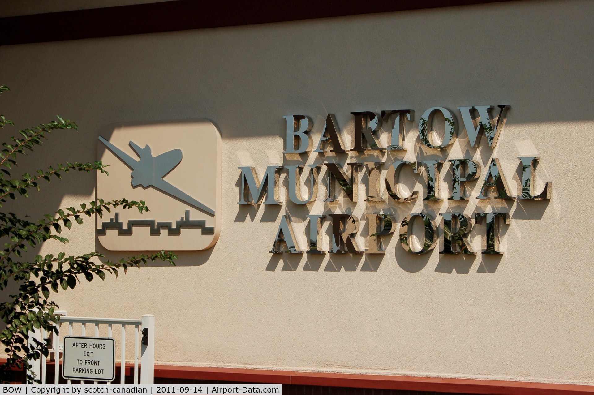 Bartow Municipal Airport (BOW) - Sign at Bartow Municipal Airport, Bartow, FL