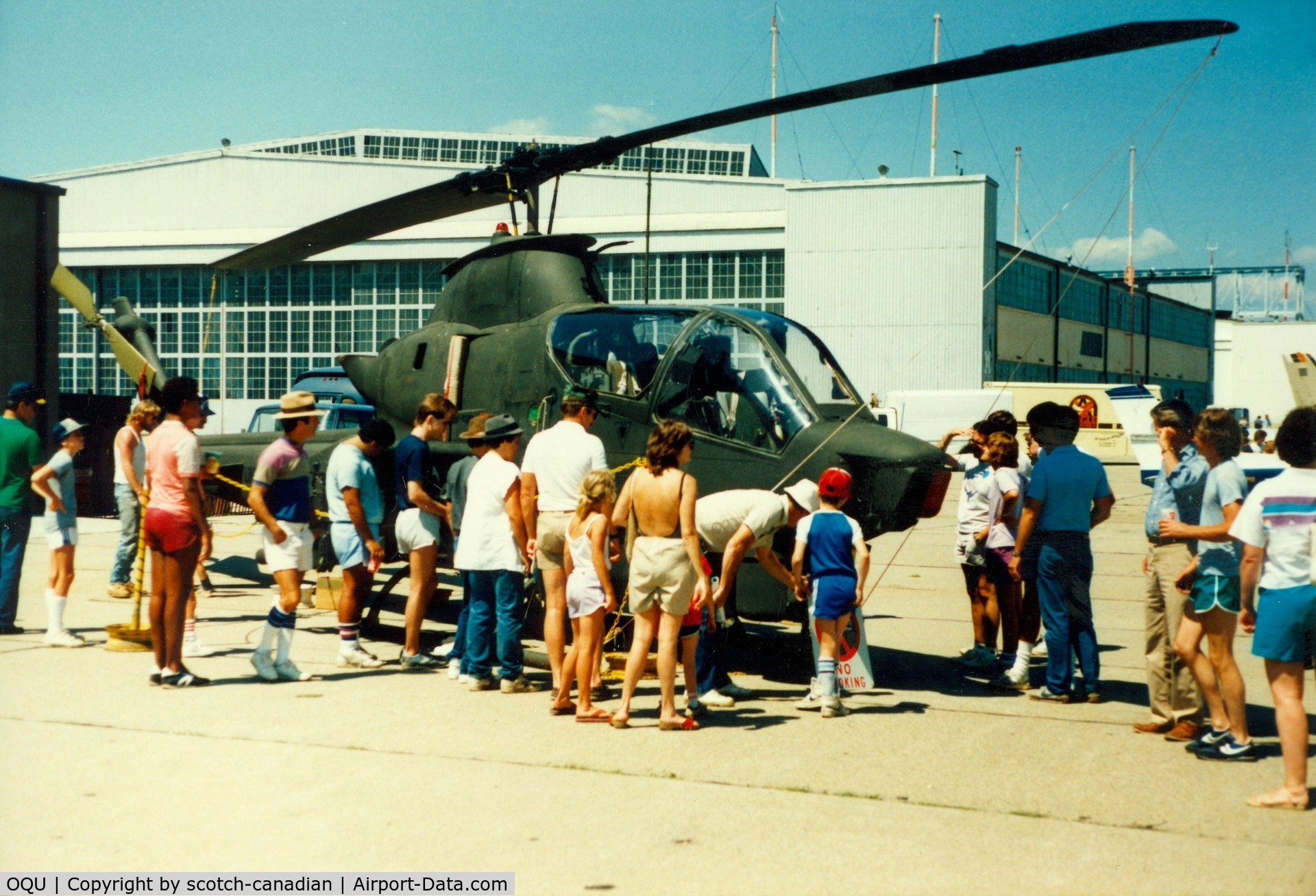 Quonset State Airport (OQU) - U.S. Army Bell AH-1 Cobra on display at Quonset State Airport, North Kingstown, RI - circa 1980's