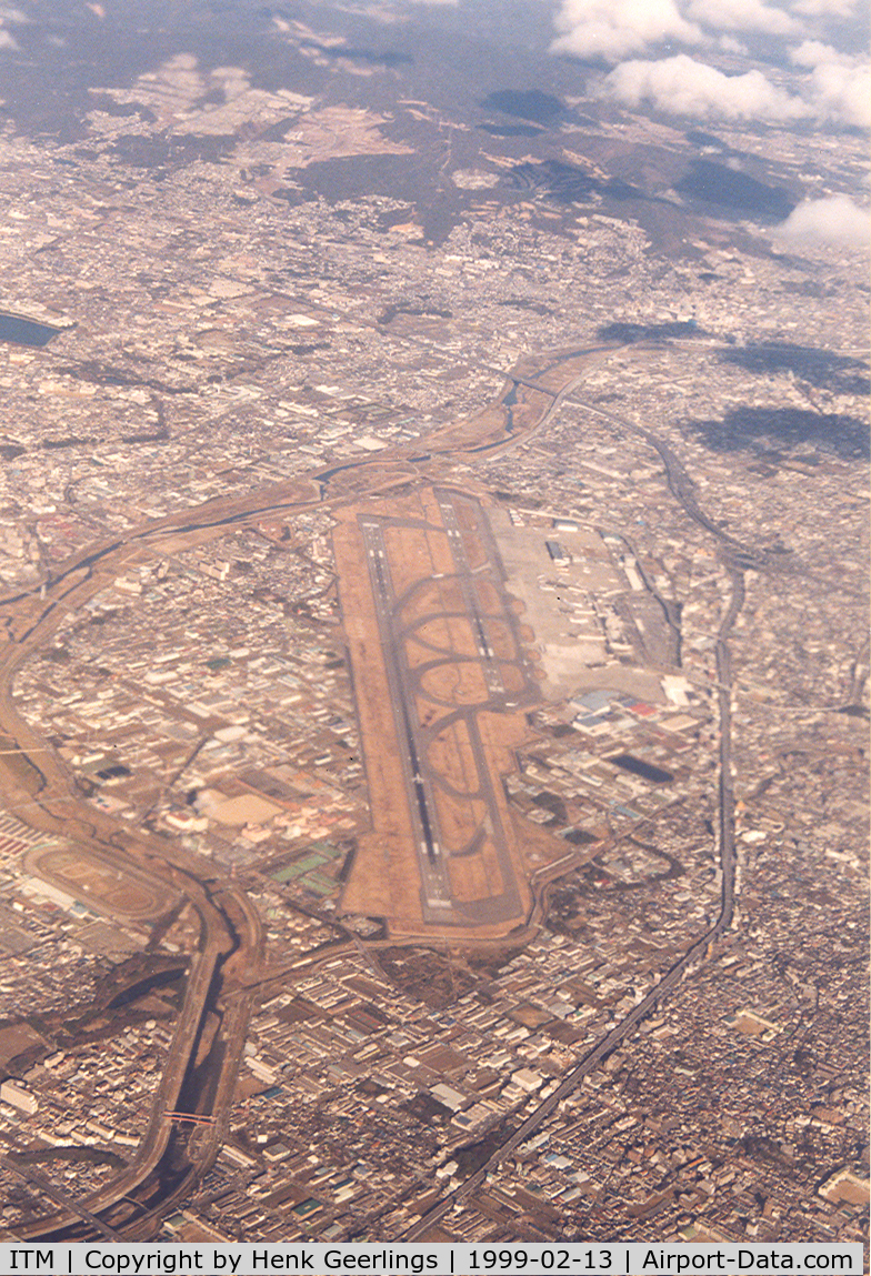 Osaka International Airport (Itami), Itami, Hyogo Japan (ITM) - Photo taken from B747 enroute from ITM to NRT