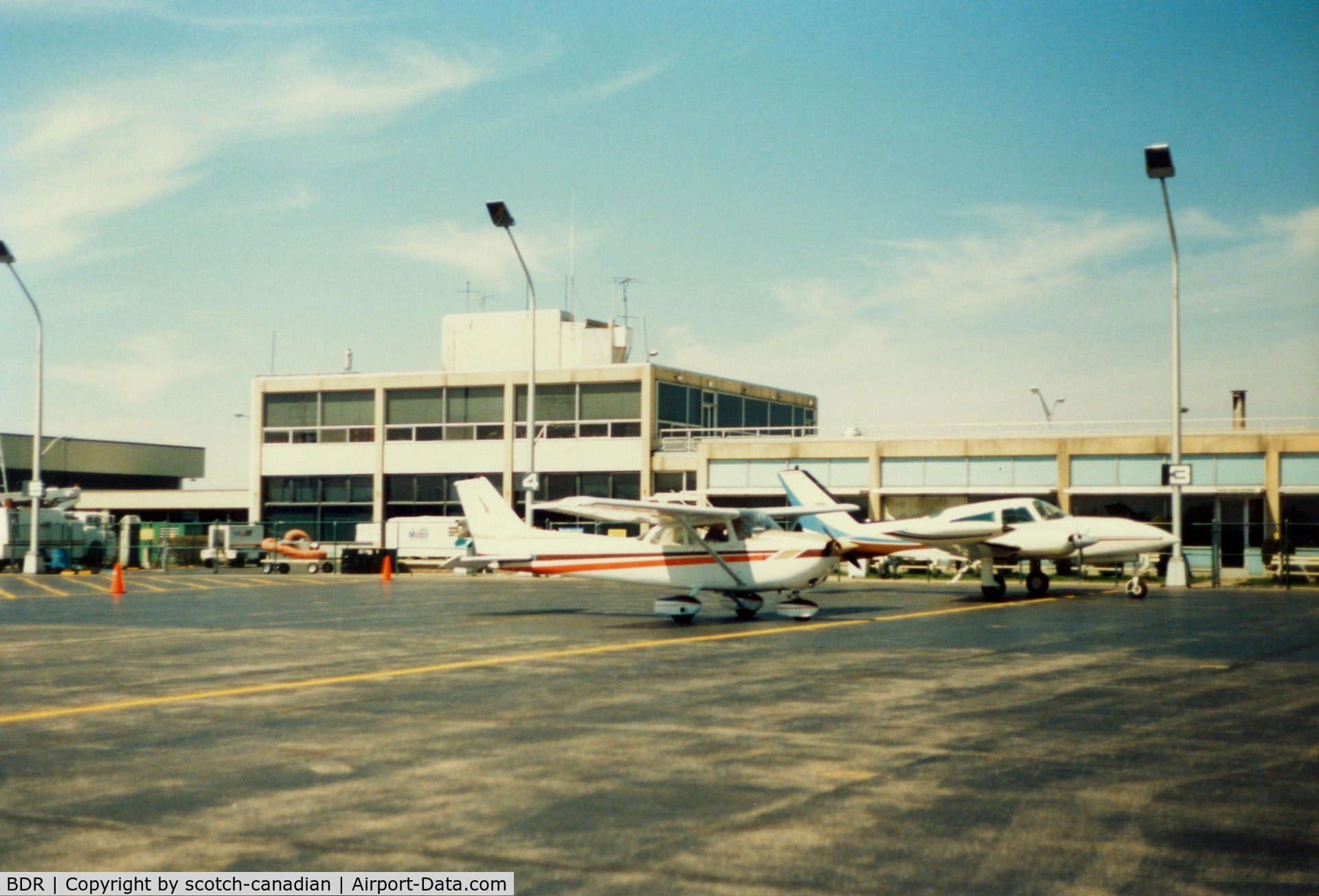 Igor I Sikorsky Memorial Airport (BDR) - Aircraft and Terminal Building at Bridgeport Municipal Airport, Bridgeport, CT - circa 1980's
