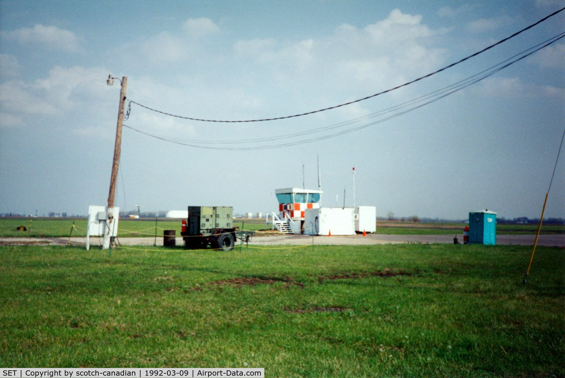 St Charles County Smartt Airport (SET) - Control Tower at St. Charles County Smartt Airport, St. Charles, MO. In 1992 this airfield's FAA identifier was 3SZ.