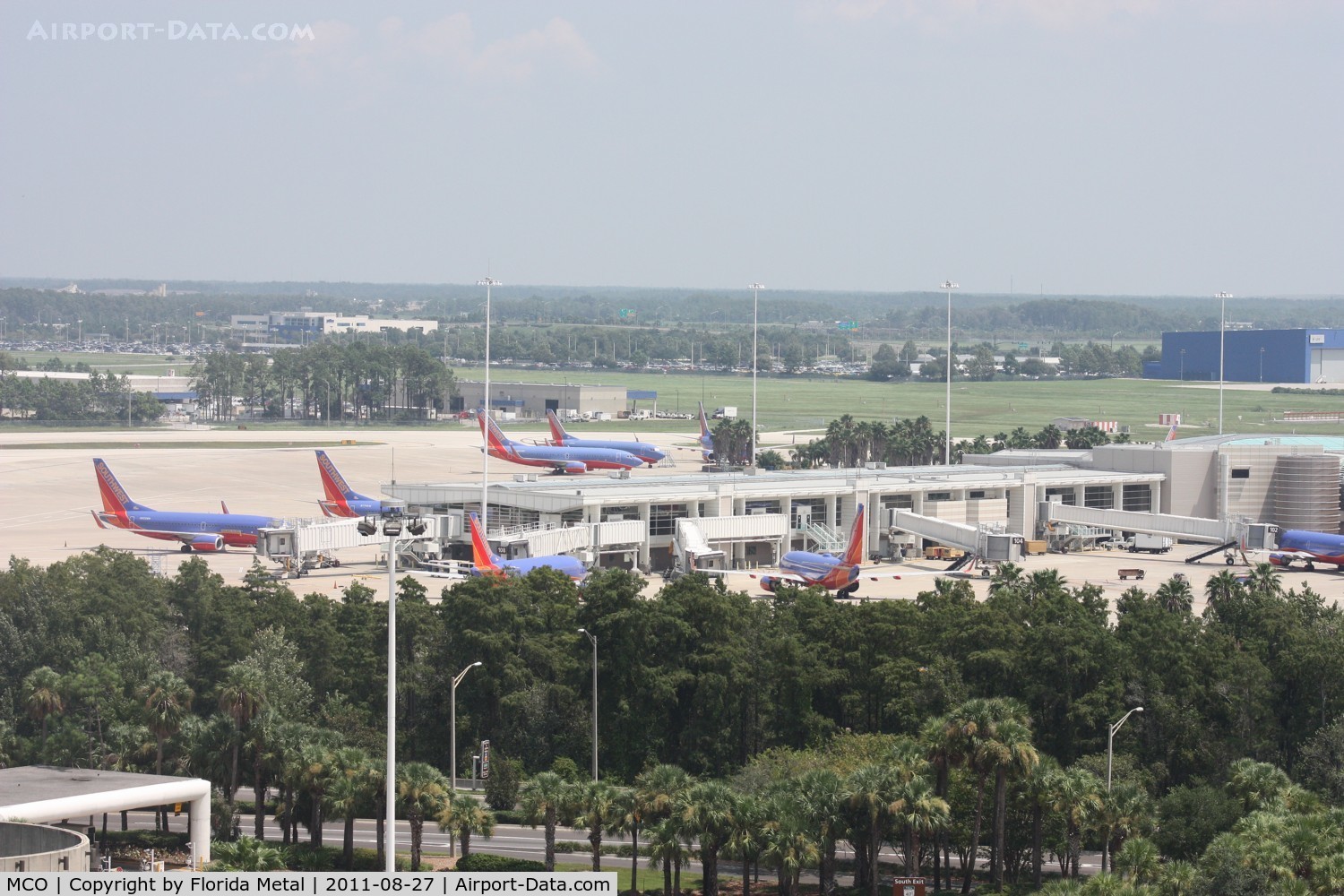 Orlando International Airport (MCO) - Southwest using all the gates in Airside 2 due to cancelled flights in the Northeast from Hurricane Irene - this was after Jet Blue moved to Airside 1 and before Air Tran moved to Airside 2
