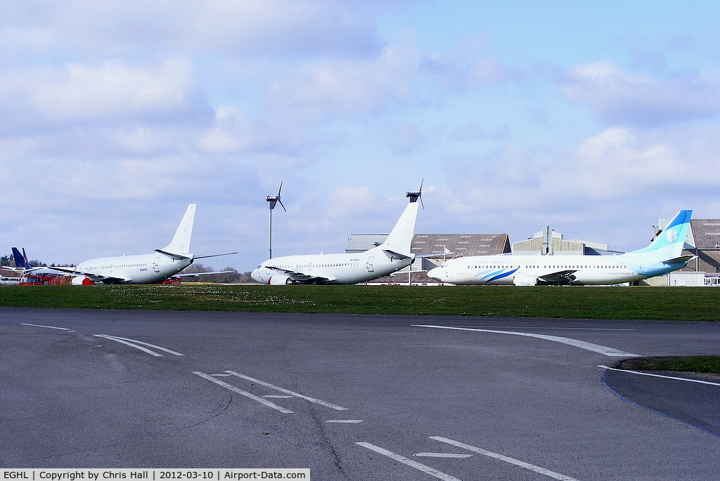 Lasham Airfield Airport, Basingstoke, England United Kingdom (EGHL) - B737's stored at ATC Lasham