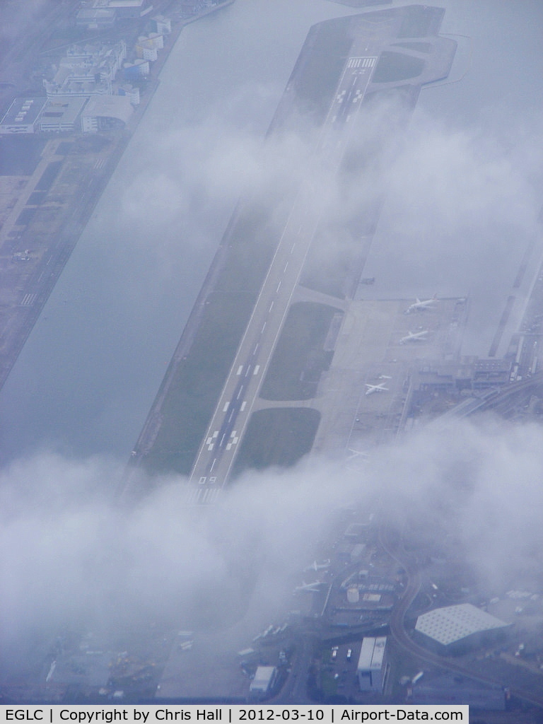 London City Airport, London, England United Kingdom (EGLC) - over London City airport on approach to Heathrow