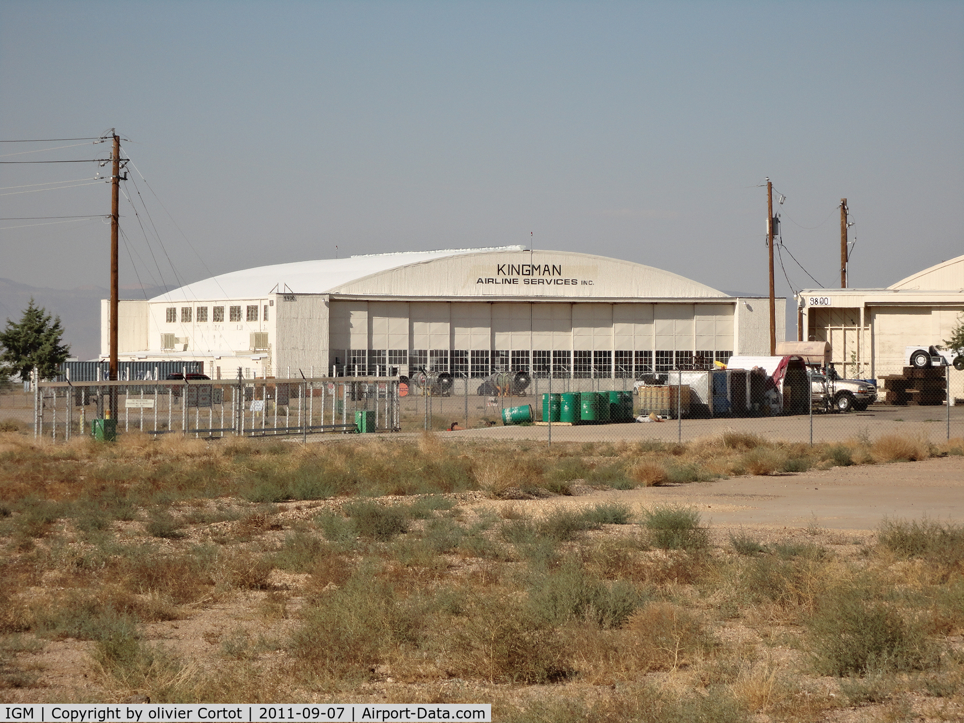 Kingman Airport (IGM) - one of the old hangars at Kingman