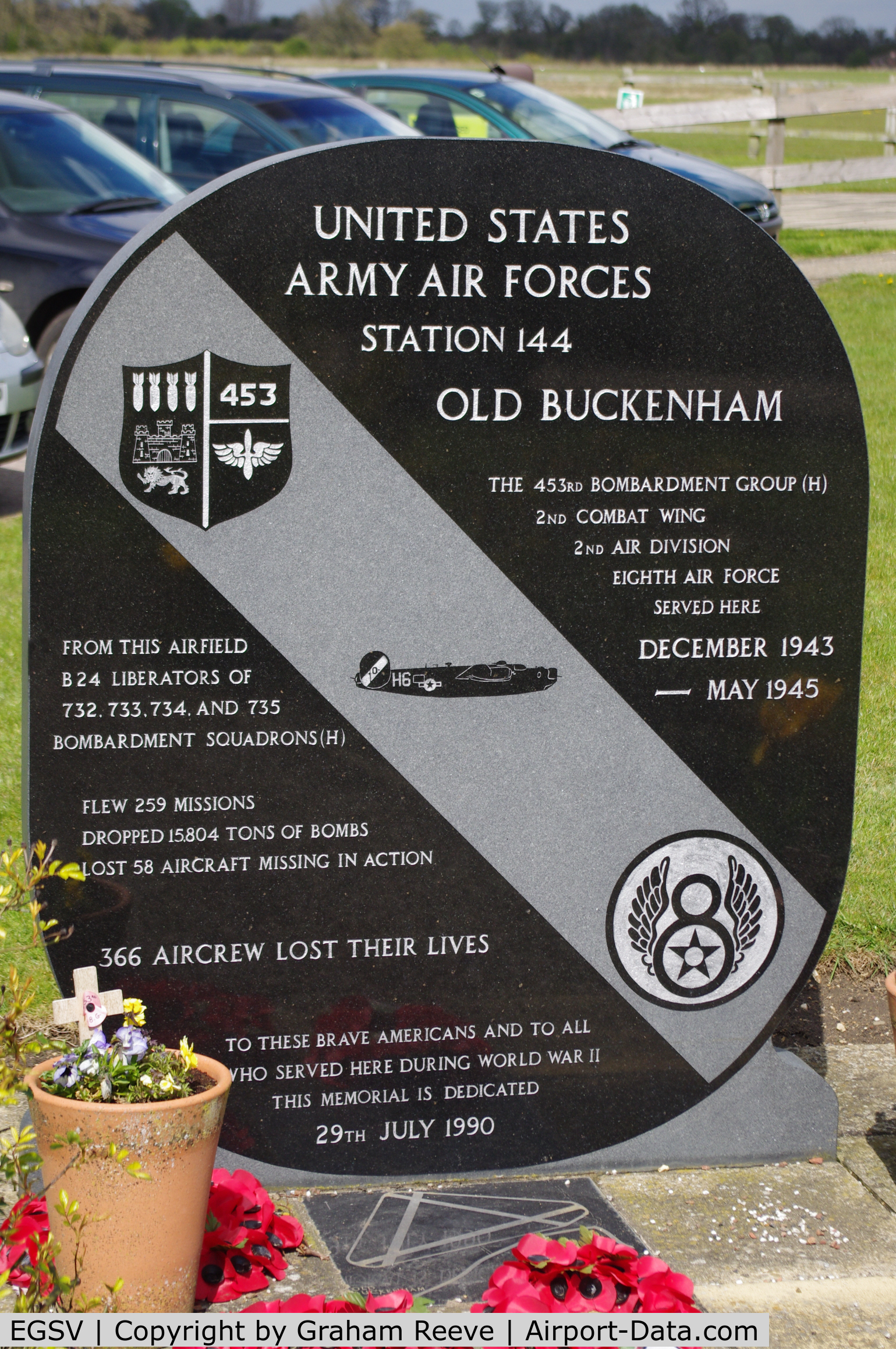 Old Buckenham Airport, Norwich, England United Kingdom (EGSV) - Memorial to the United States Army Air Force at Old Buckenham.