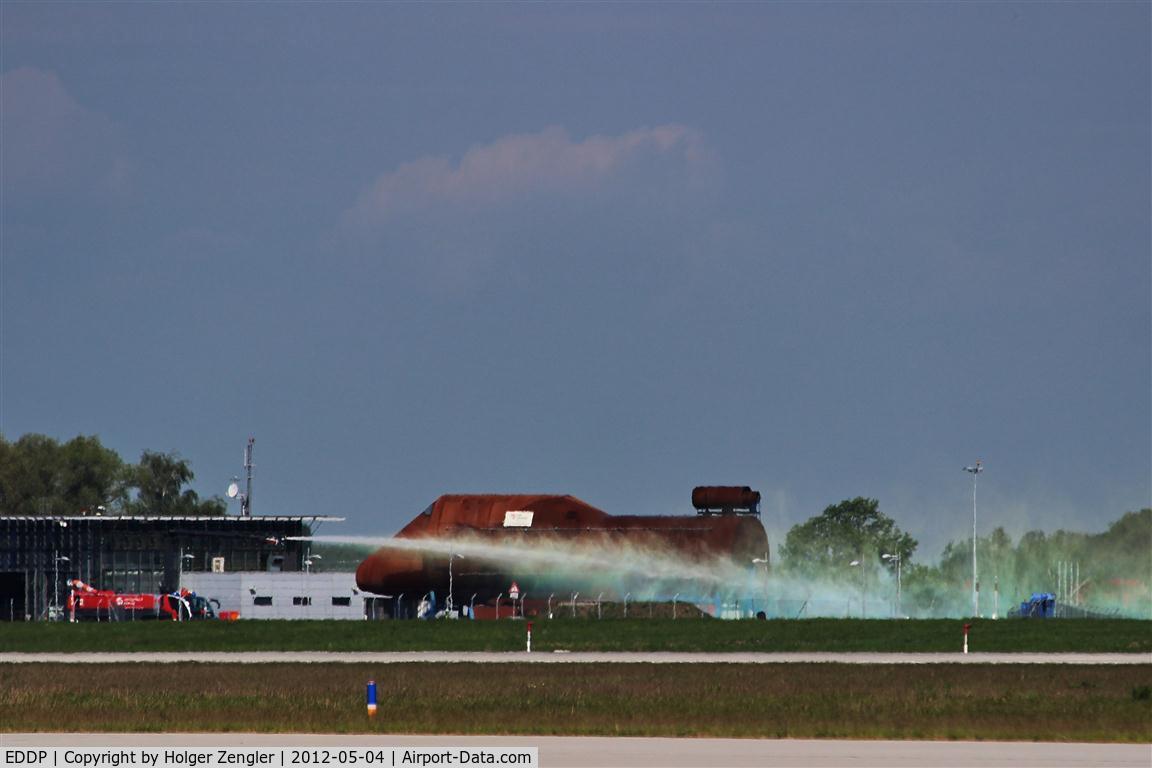 Leipzig/Halle Airport, Leipzig/Halle Germany (EDDP) - Exercise day on fire training range at LEJ...