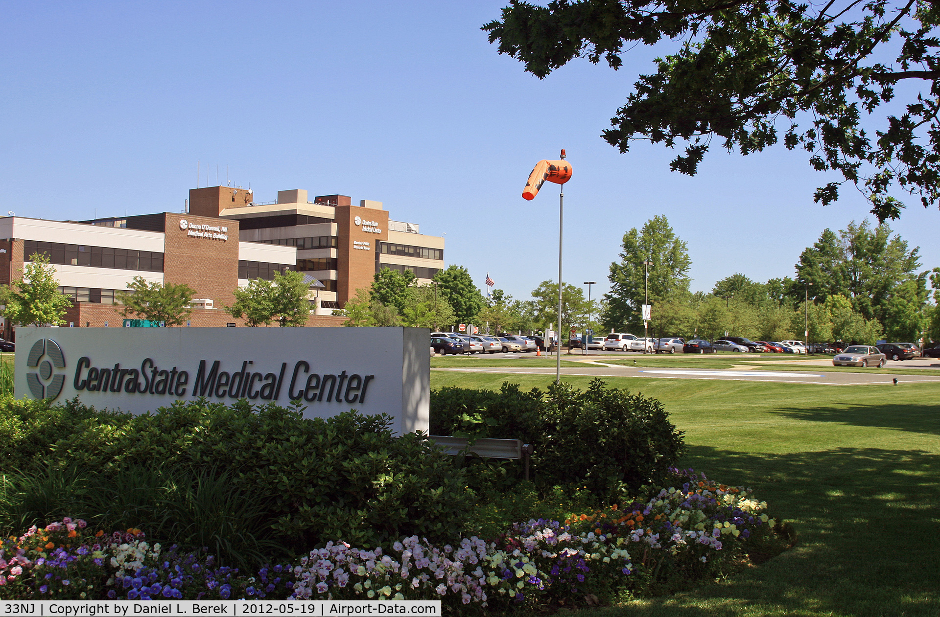 Centra State Medical Center Heliport (33NJ) - This modern Central Jersey medical faclity boasts a nicely landscaped emergency heliport.