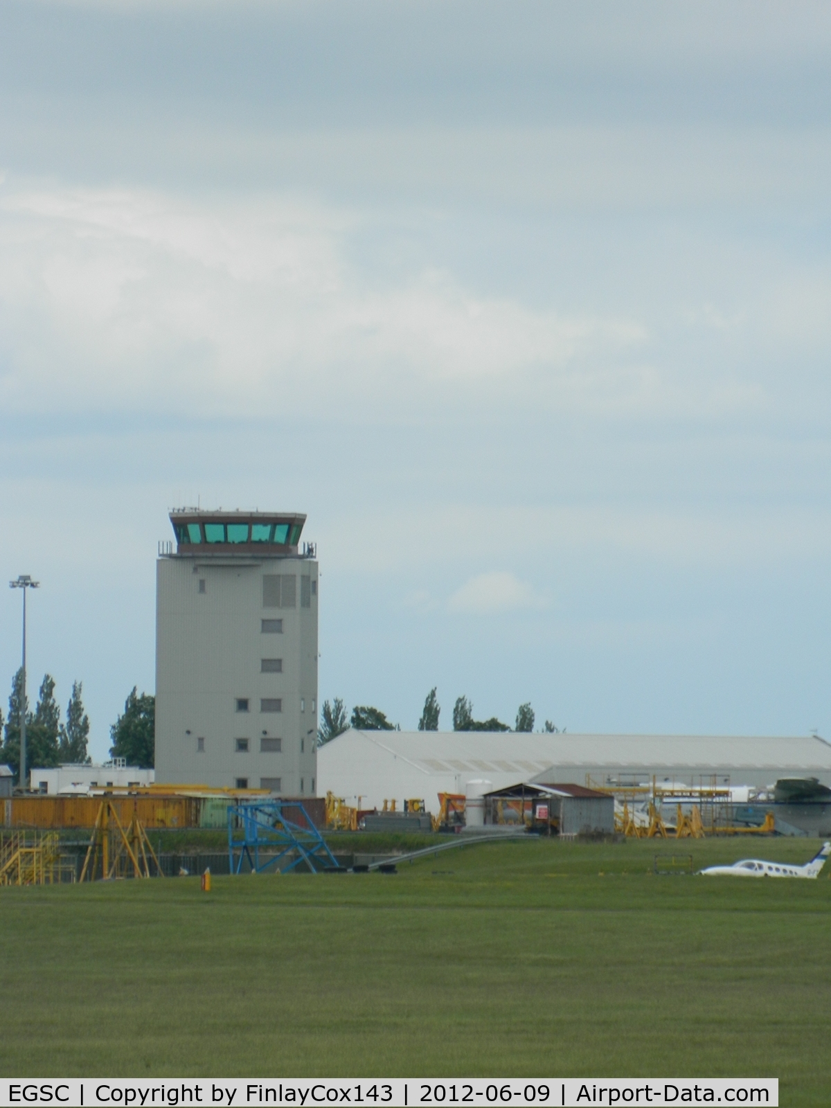 Cambridge Airport, Cambridge, England United Kingdom (EGSC) - The airport's control tower.
