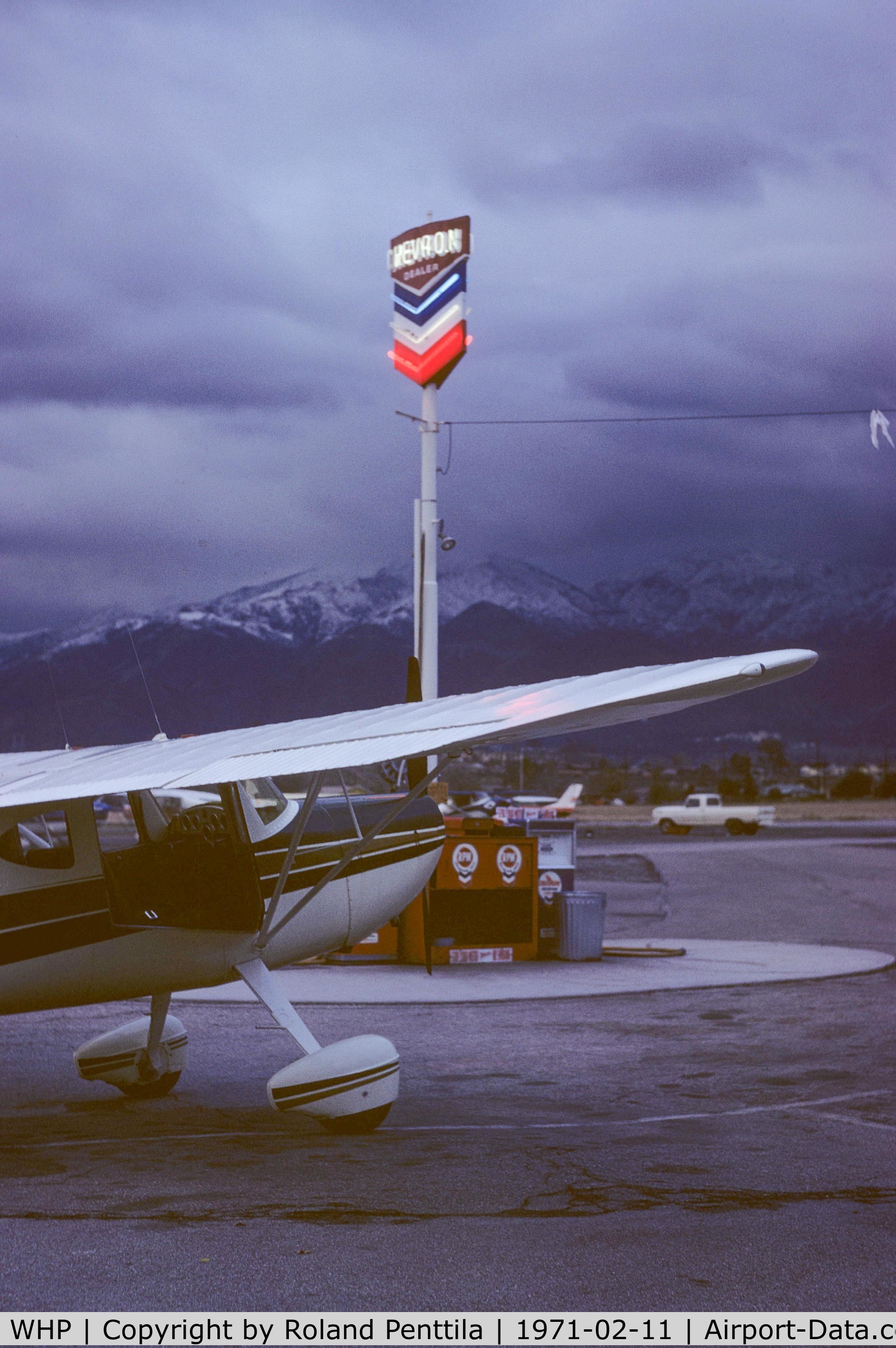 Whiteman Airport (WHP) - Cessna 140 N2162N sits at the fueling station