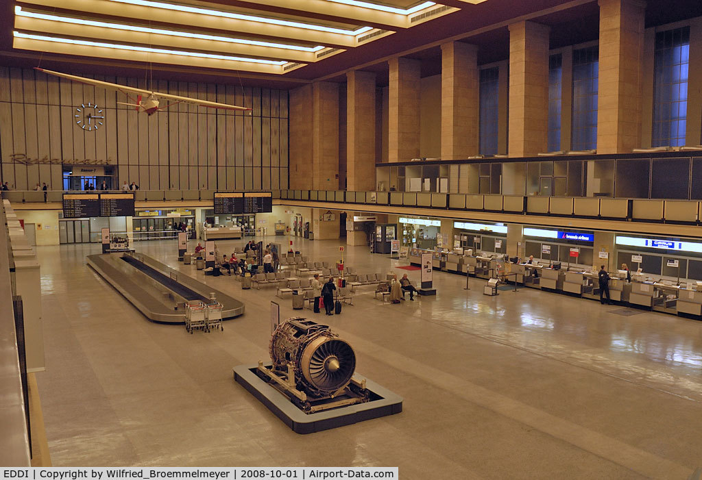 Tempelhof International Airport (closed), Berlin Germany (EDDI) - Picture made just one month before closing in 2008.This is the arrival and departure area at Tempelhof.