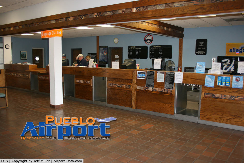 Pueblo Memorial Airport (PUB) - Pueblo Airport's ticketing area