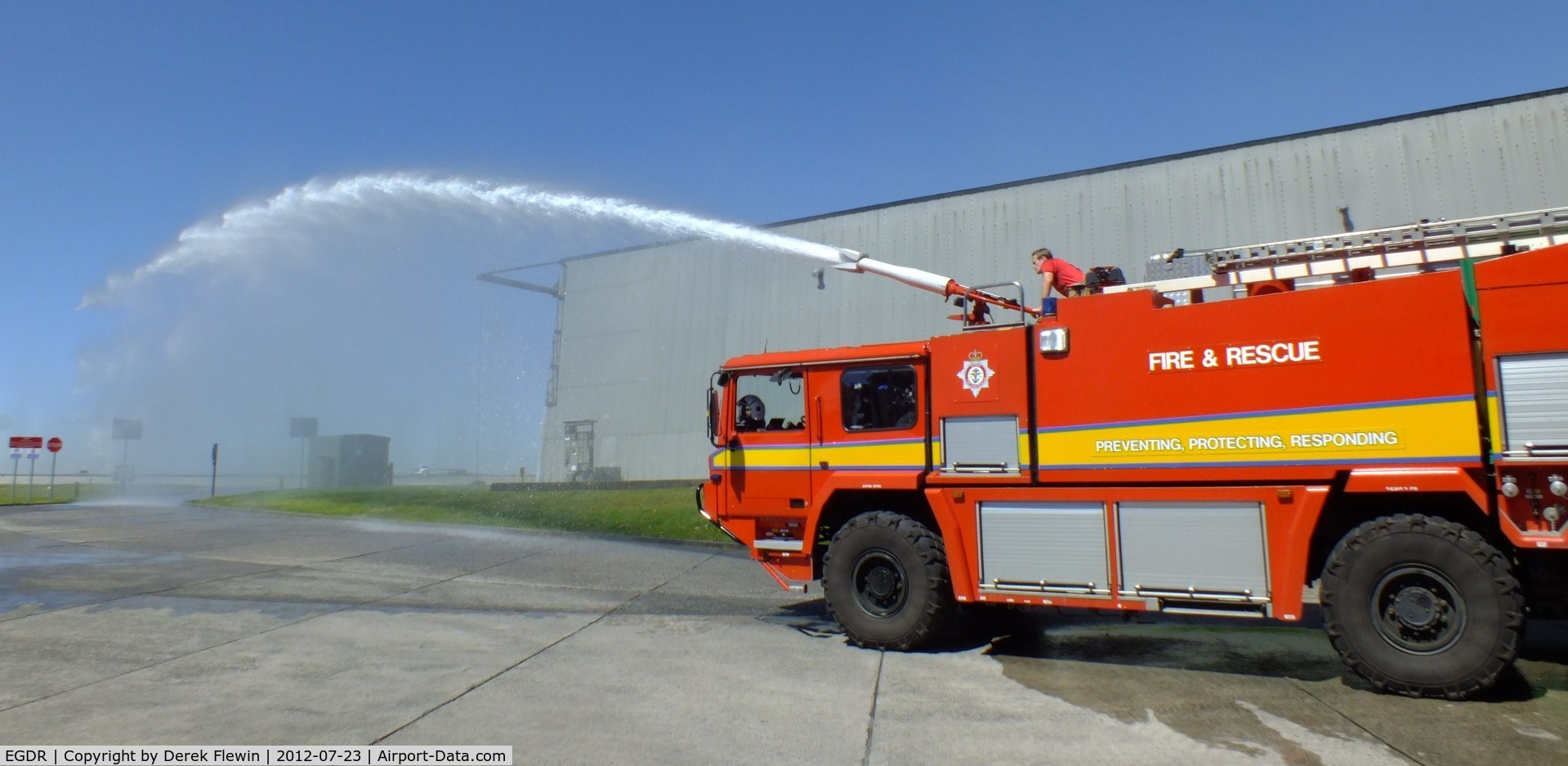 RNAS Culdrose Airport, Helston, England United Kingdom (EGDR) - Used to knock down all aircraft fires.