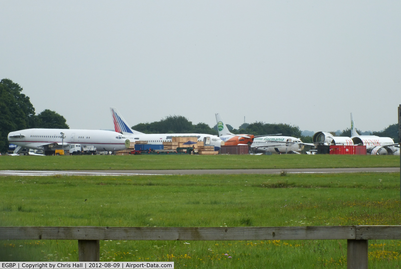 Kemble Airport, Kemble, England United Kingdom (EGBP) - The scrapping area at Kemble