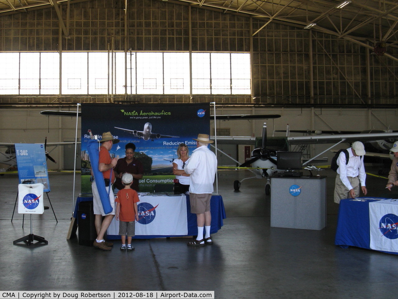 Camarillo Airport (CMA) - 2012 Wings Over Camarillo Airshow. NASA Dryden Flight  Research Center Exhibit-NASA Dryden is located at Edwards AFB. They also have a T34C MENTOR photo/chase aircraft on display. See N865NA 'TORMENTOR'