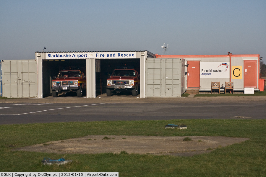 Blackbushe Airport, Camberley, England United Kingdom (EGLK) - Emergency services block