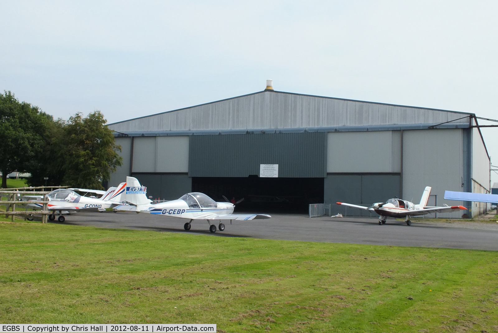 Shobdon Aerodrome Airport, Leominster, England United Kingdom (EGBS) - the main hangar at Shobdon Airfield, Herefordshire