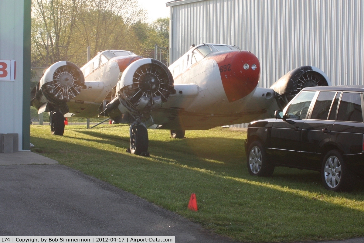 Grimes Field Airport (I74) - A couple of Beech D-18/C-45's awaiting restoration at Urbana, Ohio.